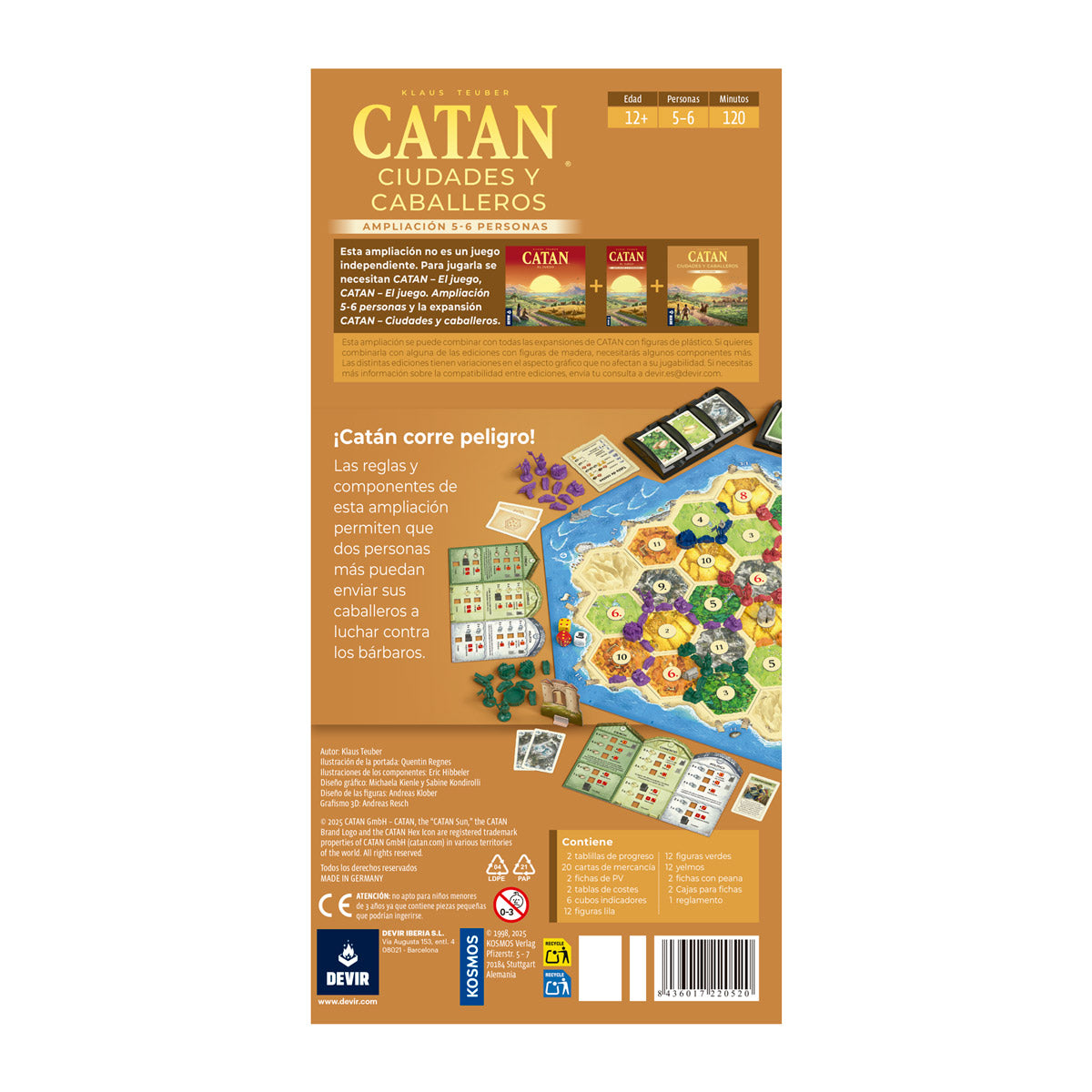 Catan Ampliación: Ciudades y Caballeros 5-6 Jugadores - ESPAÑOL